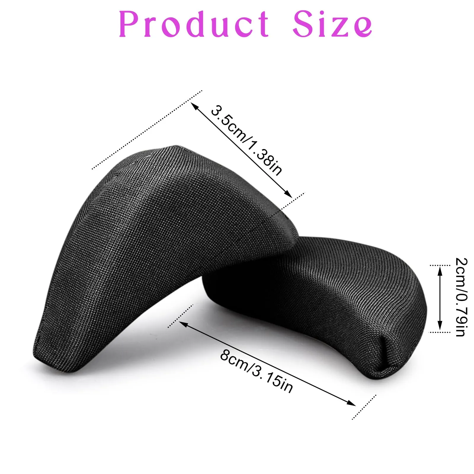 5 Pairs Toe Filler Inserts Soft Large Toe Post Adjustable Shoe Filler Breathable Forefoot Pad Shoe Filler Unisex Shoe Pad Sponge Foot Brace Pad for Women Girls High Heel (Black) Black