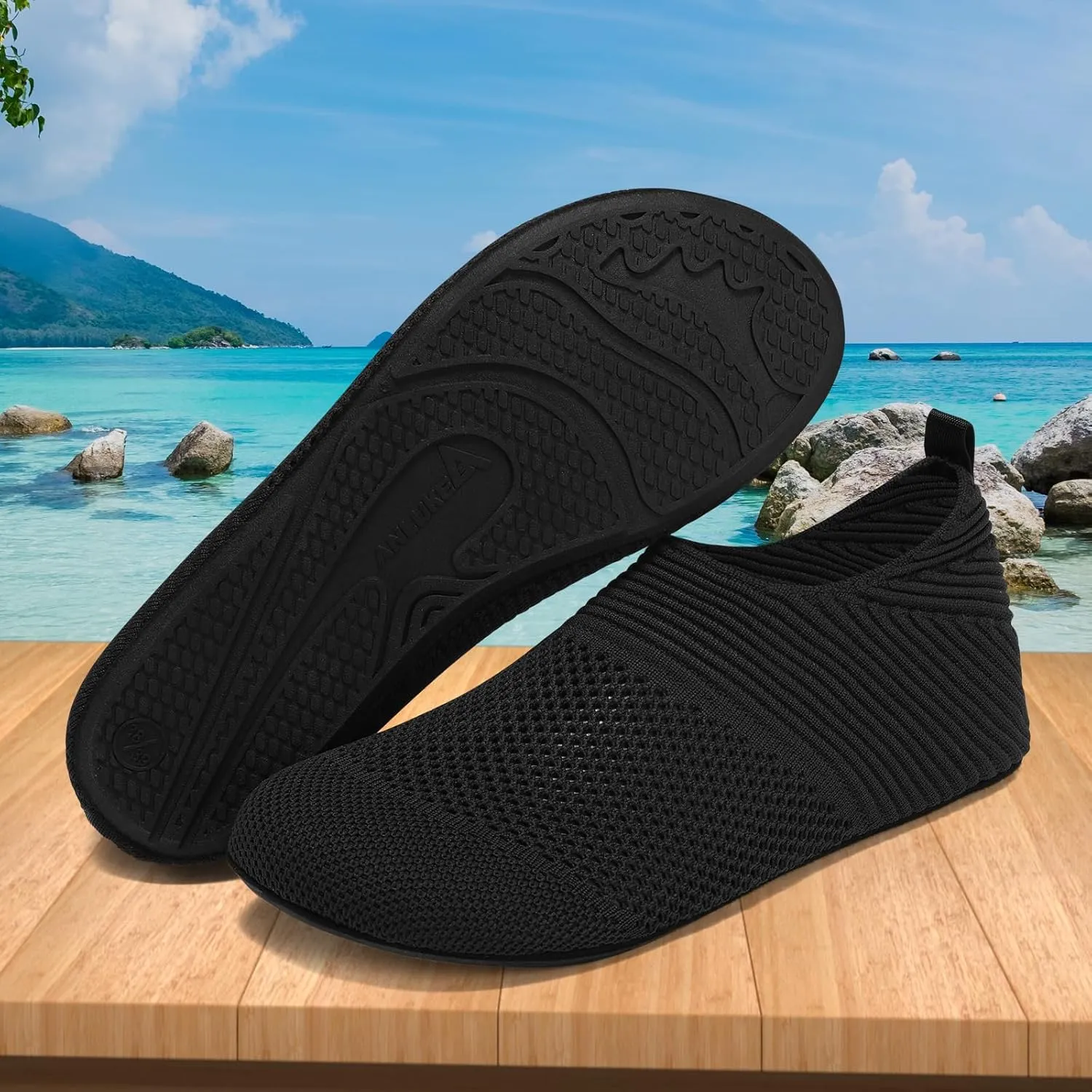 ANLUKE Womens Mens Water Shoes Barefoot Quick-Dry Aqua Socks for Beach Swim Surf Water Sport