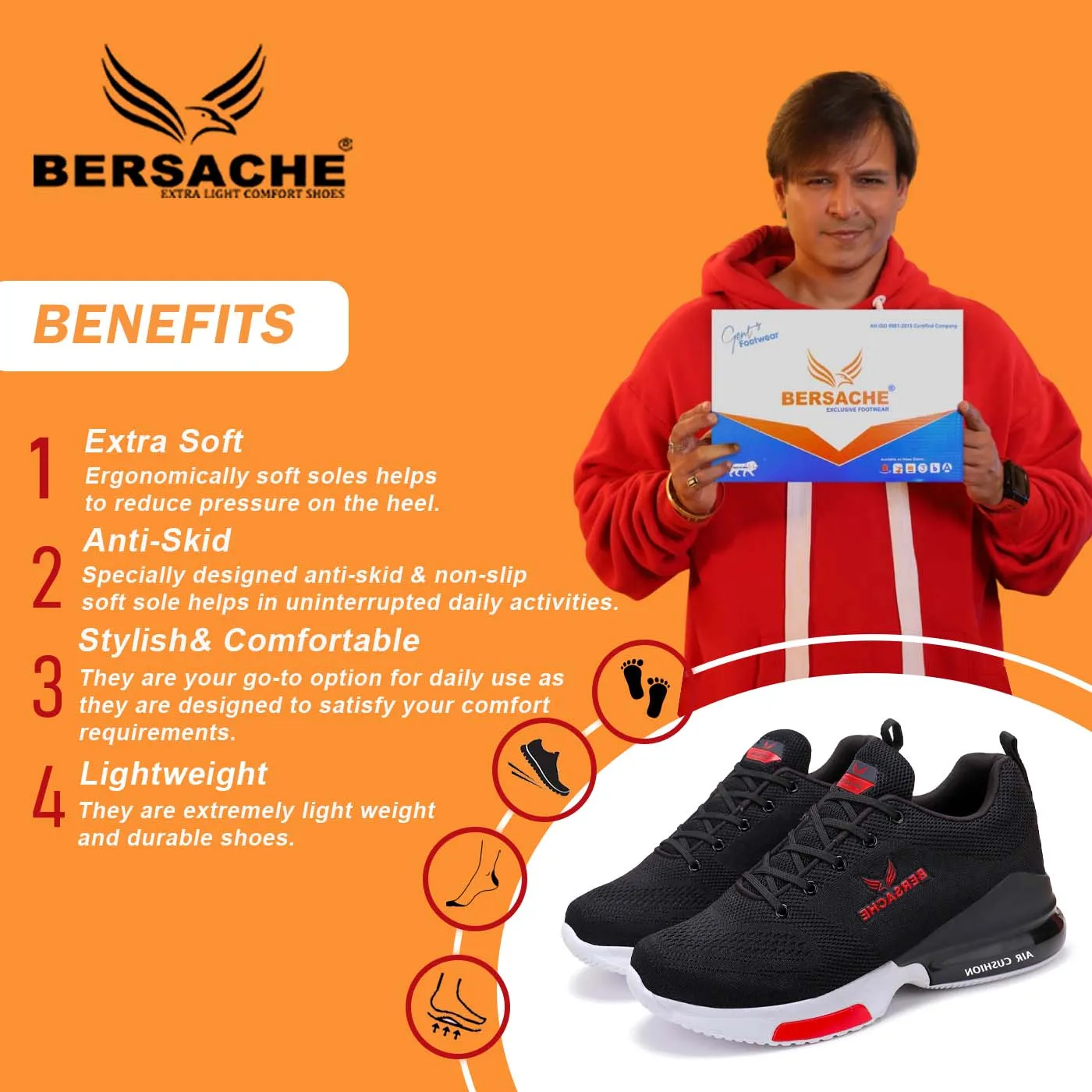 Bersache Casual Shoe With High Quality Sole    -   9047