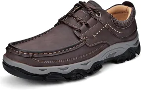 bumuam Men's Waterproof Hiking Shoes, Men's Slip On Hands Non Slip Work Loafers, No Laces Lightweight Breathable Casual Sneaker, for Outdoor Hiking