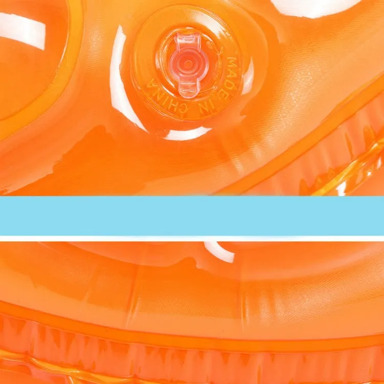 Cartoon Pattern Double Airbag Thickened Inflatable Swimming Ring Crystal Swimming Ring, Size:90 cm(Yellow)