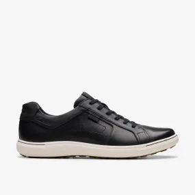 Clarks Men's Mapstone Lace- Black Leather
