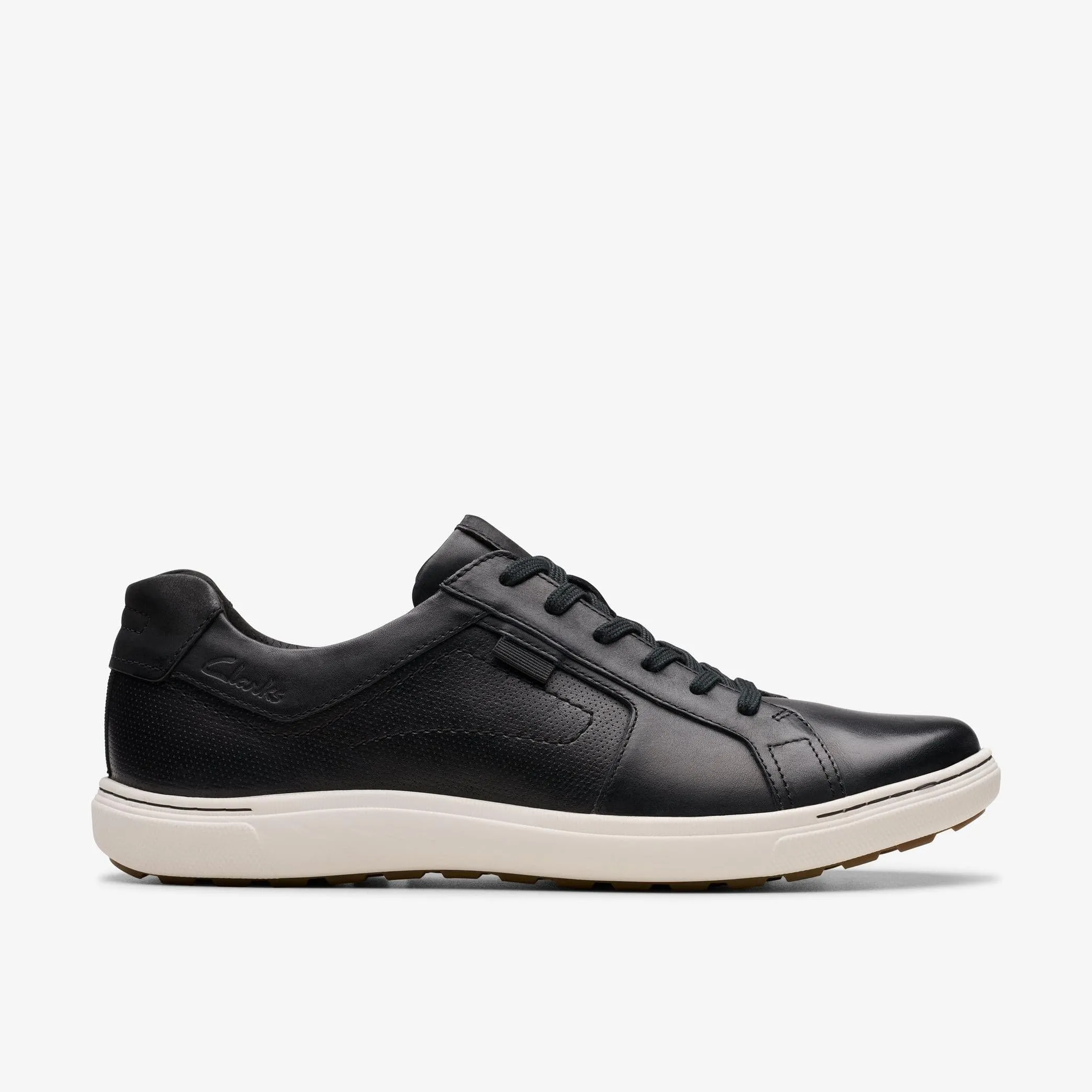 Clarks Men's Mapstone Lace- Black Leather