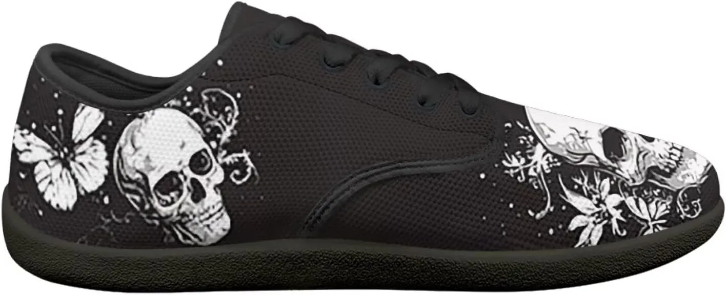 Customized Skull Walking Barefoot Shoes Slip On Business Flats Work Loafers Sneakers for Women Men