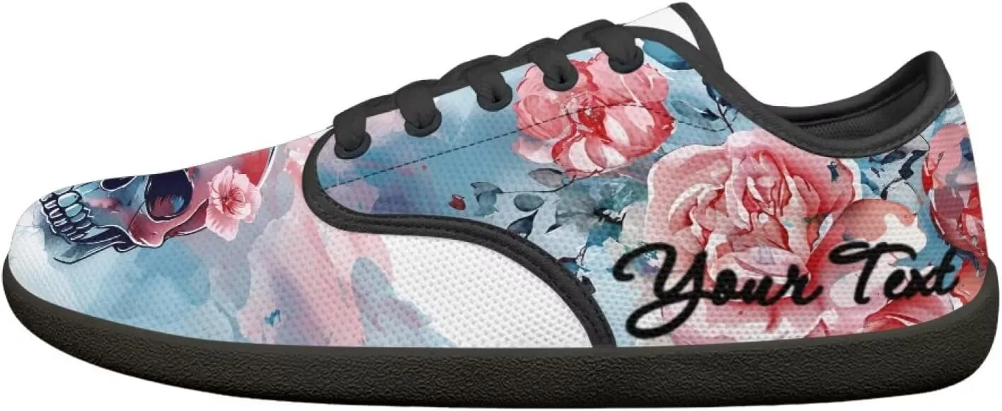 Customized Skull Walking Barefoot Shoes Slip On Business Flats Work Loafers Sneakers for Women Men