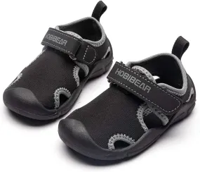 HOBIBEAR Boys Girls Water Shoes Quick Dry Closed-Toe Aquatic Sport Sandals Toddler/Little Kid