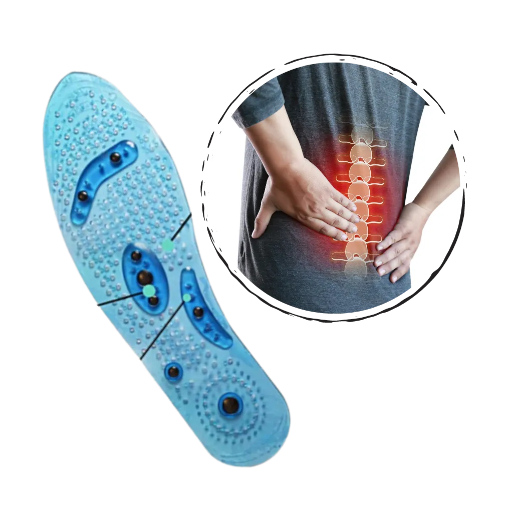 Magnetic acupressure foot insoles