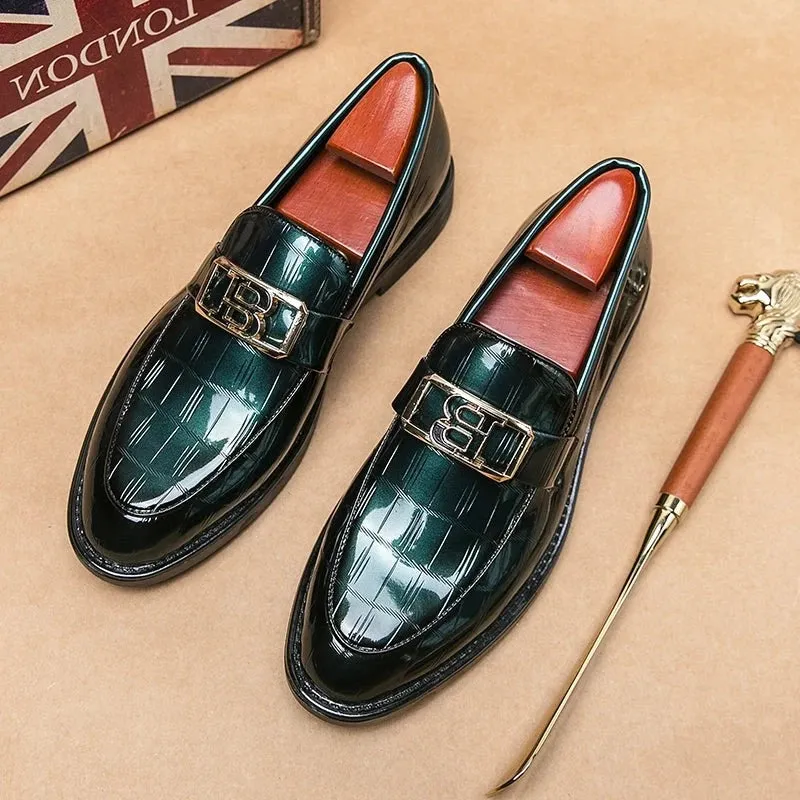 Men Patent Leather Slip-On Men footwear