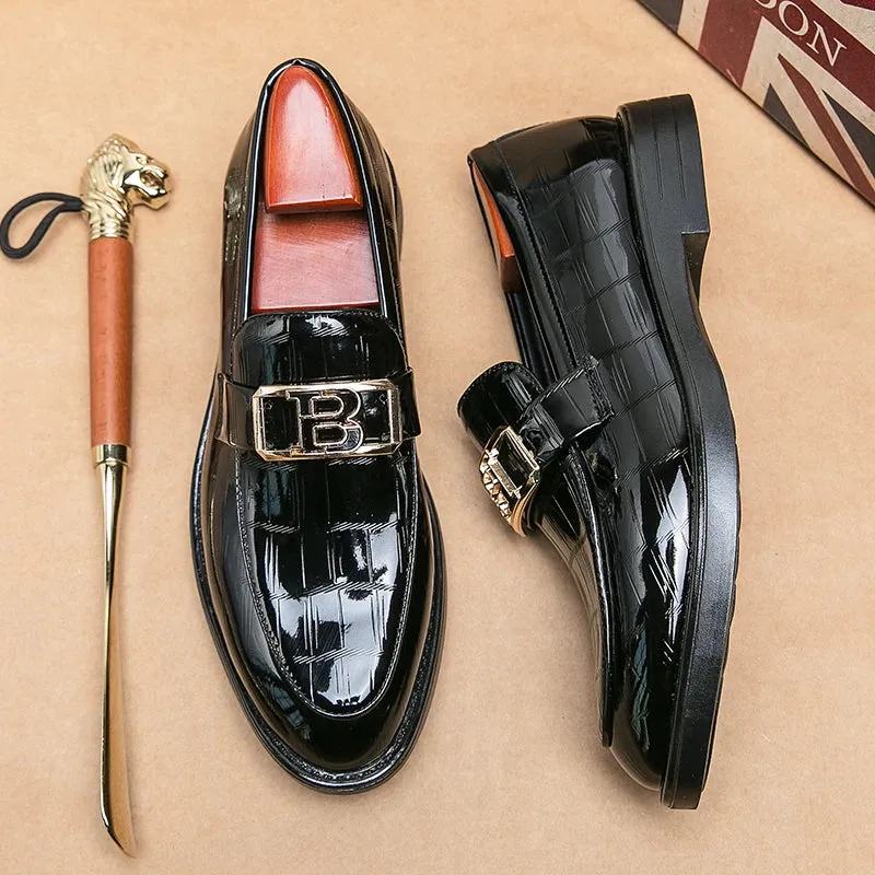 Men Patent Leather Slip-On Men footwear