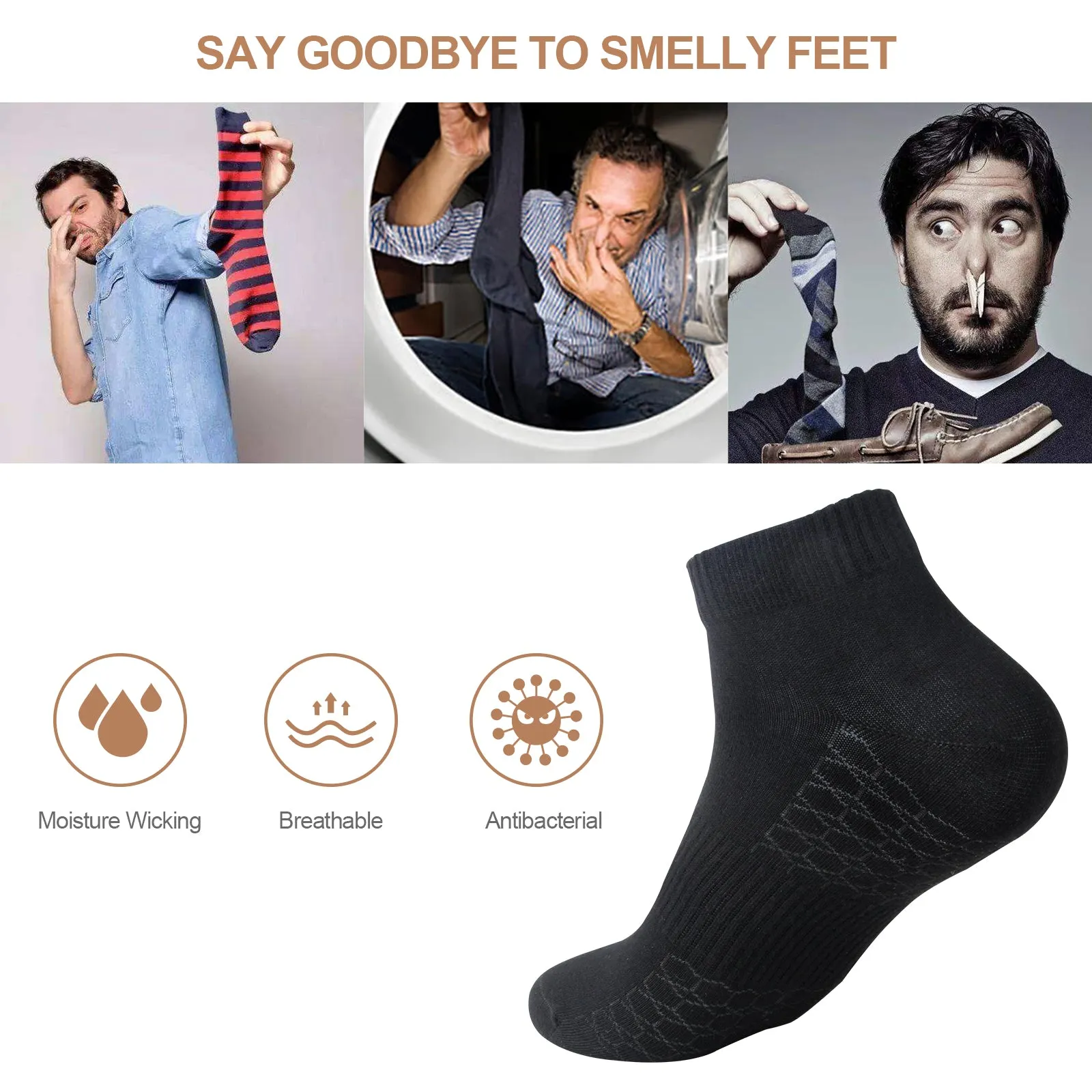 NPET 6 Pack Mens Women Cushioned Socks for Running