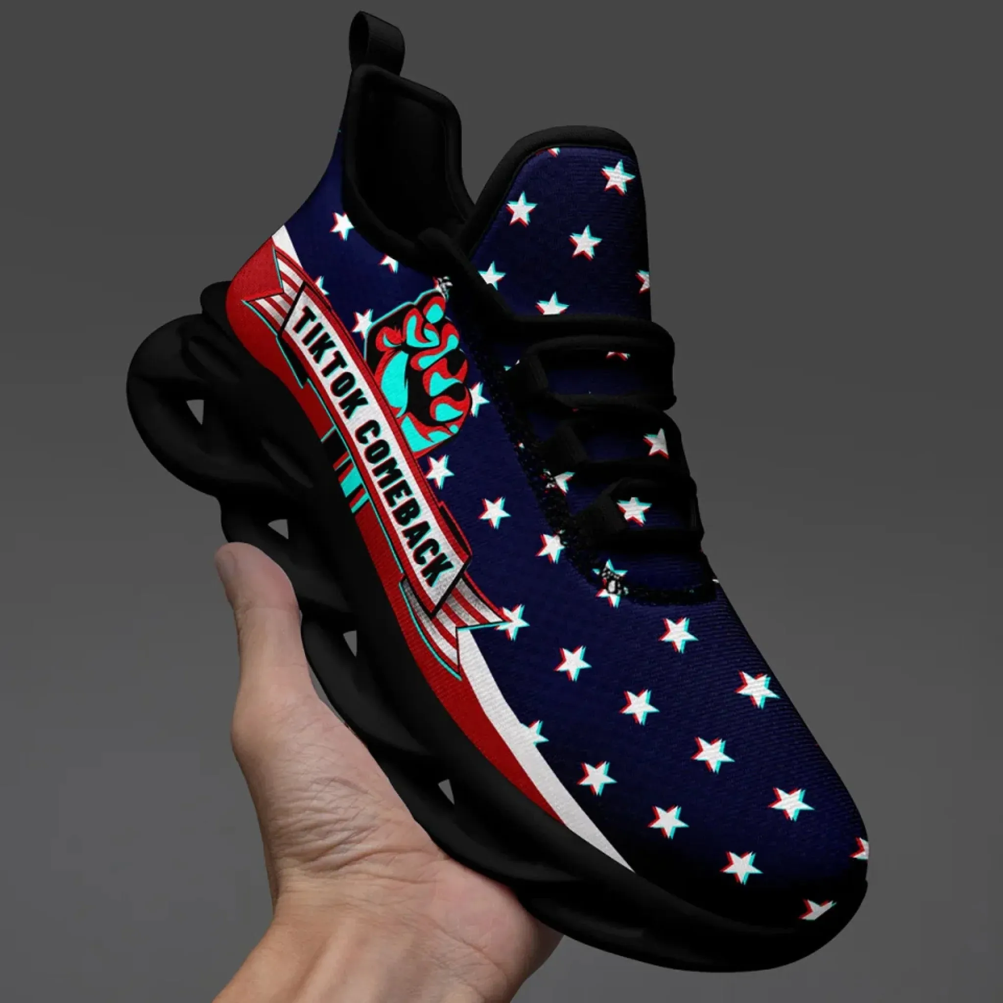 Personalized TikTok Edition Sneakers, Trump Shoes, Breathable Walking Shoes for Fans