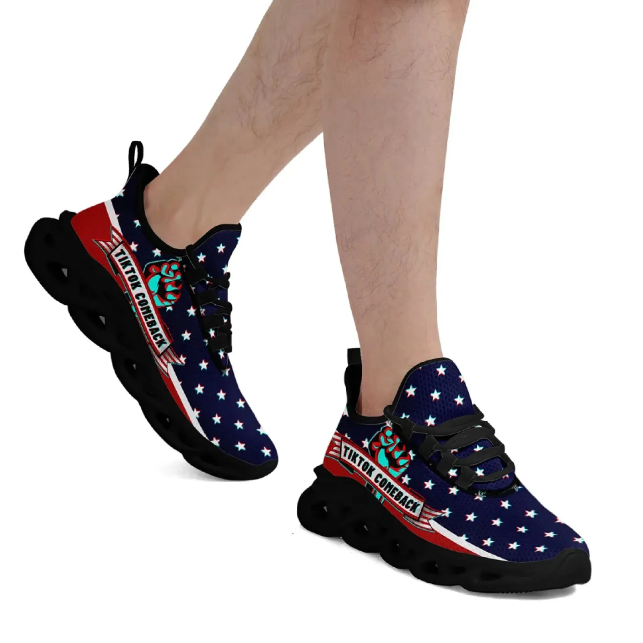 Personalized TikTok Edition Sneakers, Trump Shoes, Breathable Walking Shoes for Fans