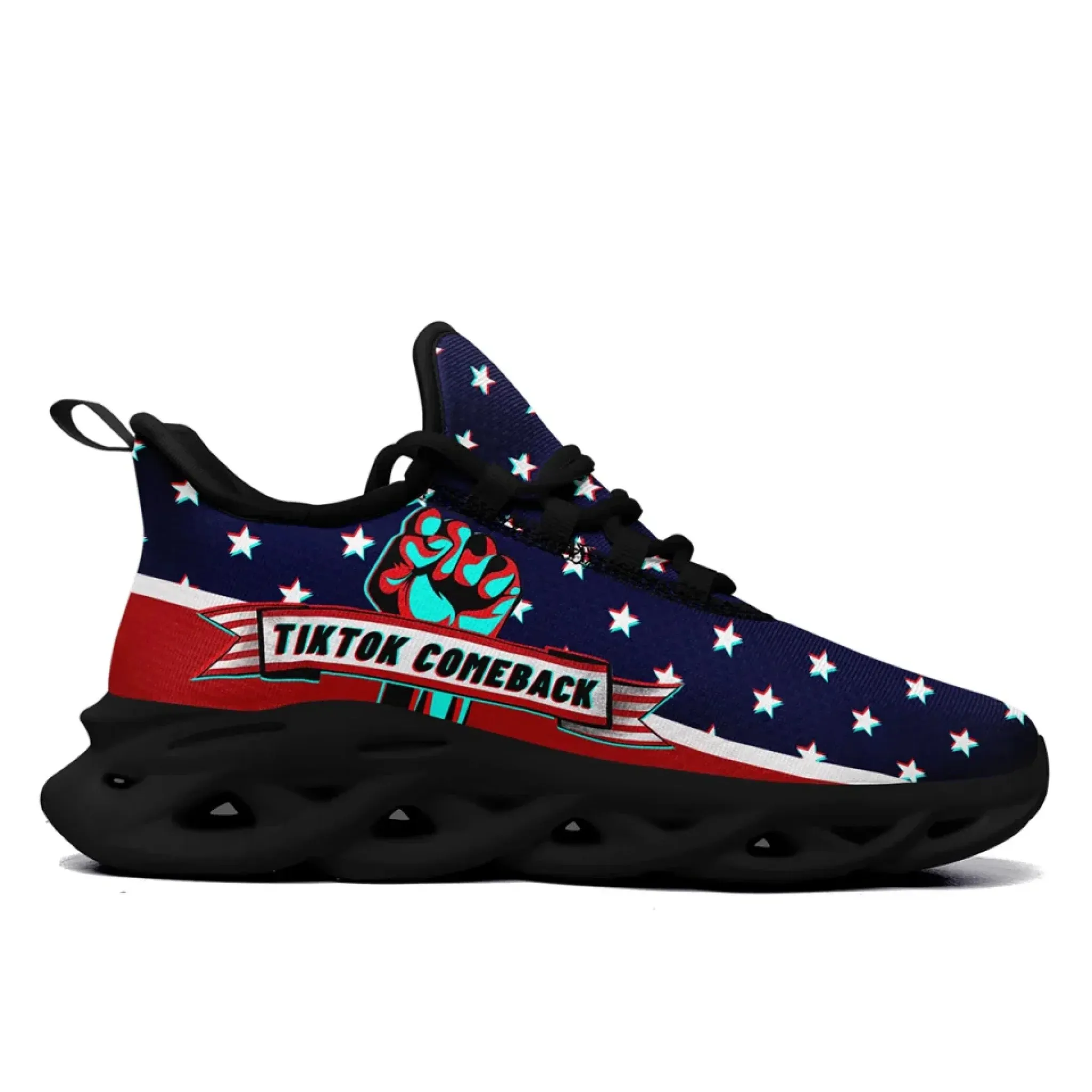 Personalized TikTok Edition Sneakers, Trump Shoes, Breathable Walking Shoes for Fans