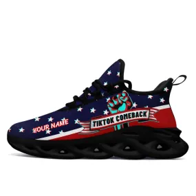 Personalized TikTok Edition Sneakers, Trump Shoes, Breathable Walking Shoes for Fans