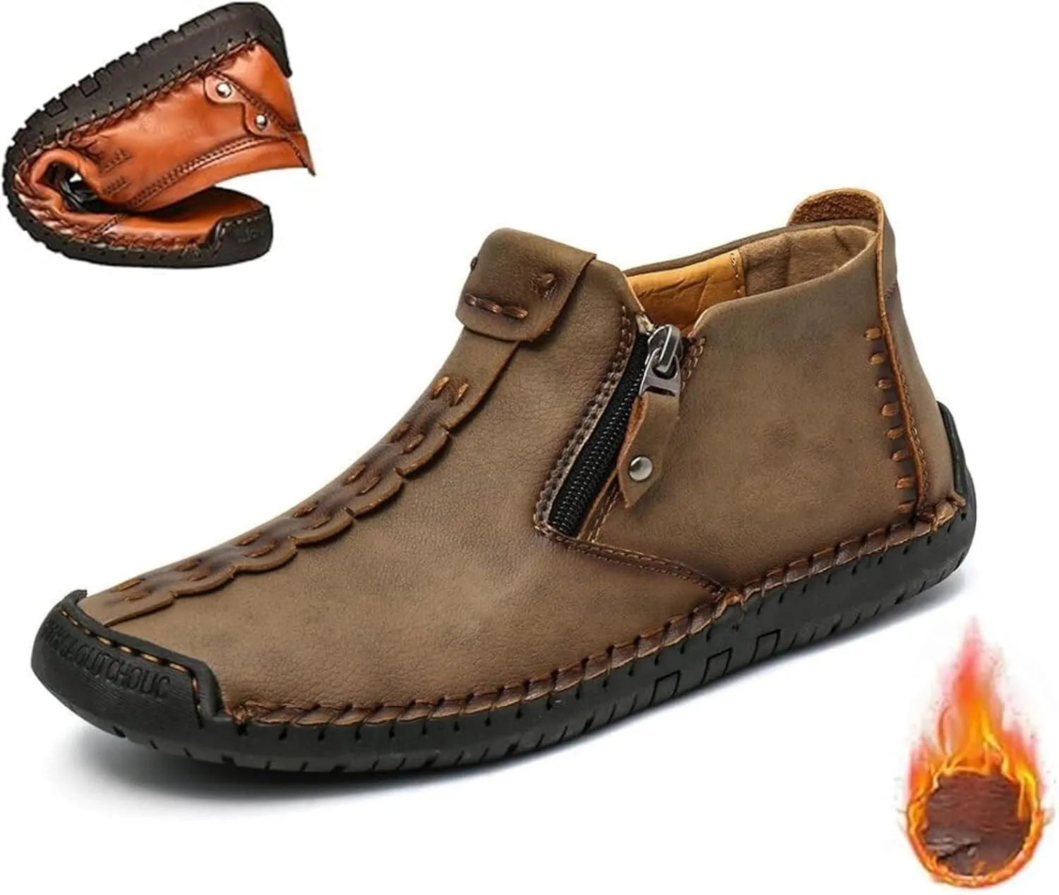 Phanile Mens Shoes, Men's Outdoor Comfy Arch Support Waterproof Walking Shoes, Orthopedic Sneakers Slip on Loafers