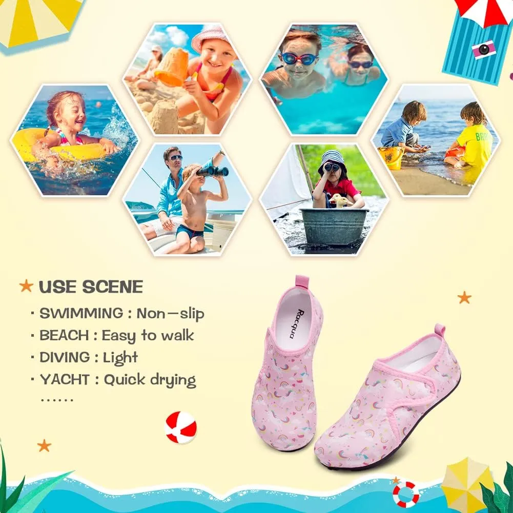 Racqua Kids Water Shoes Lightweight Beach Swim Quick Dry Sports Aqua Socks