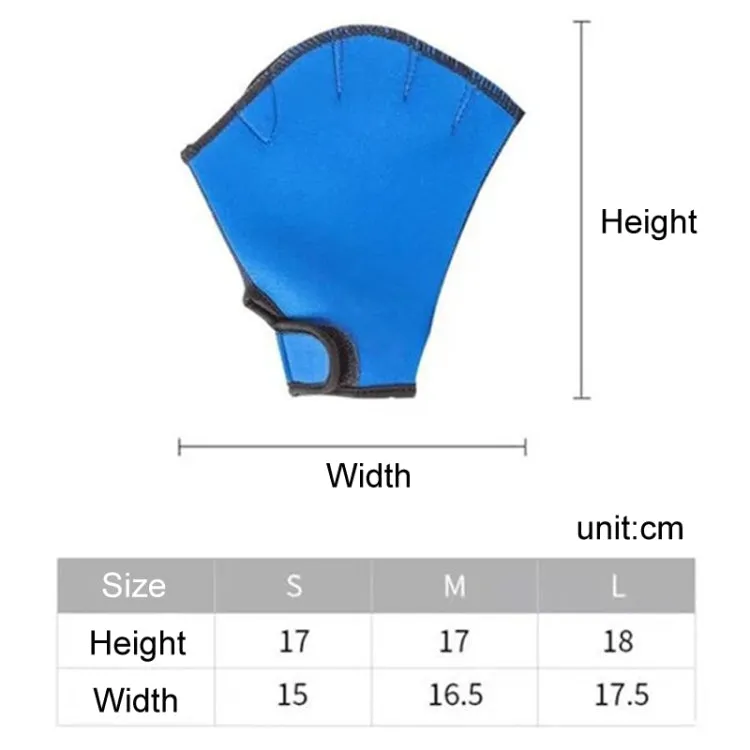 Swimming Training Duck Palm Webbing Multifunctional Snorkeling Gloves, Size: M(Black)