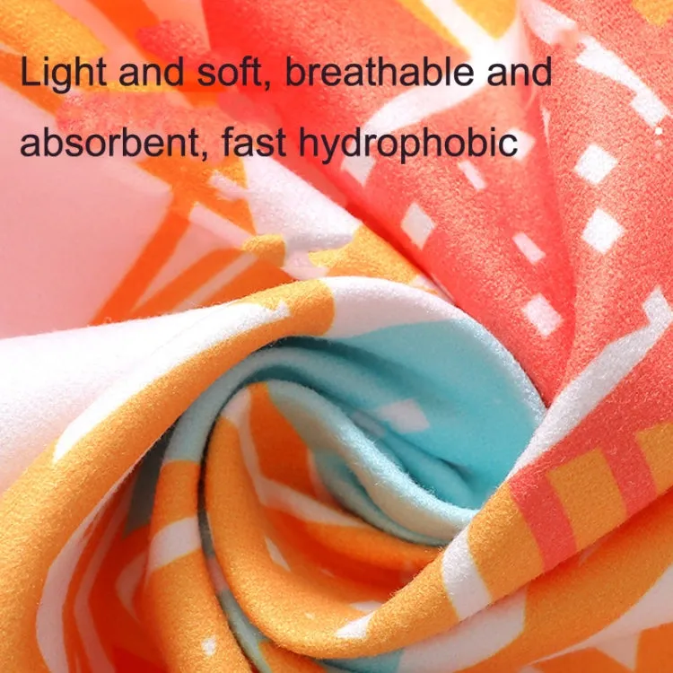 SY004 Resort Seaside Portable Diving Printed Microfiber Beach Towel(Linear Suzhou)