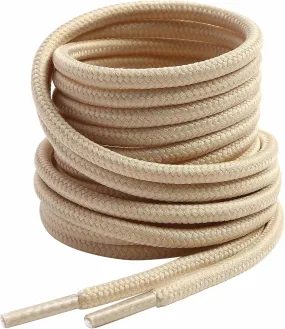 VSUDO 2 Pairs Round Boot Laces, 5/32" Outdoor Work & Hiking Shoe Laces for Boots