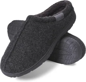 Weatherproof Vintage Men's Felt Slippers, Warm Lightweight Wool Slippers with Memory Foam, Cozy and Perfect for Working from Home Weatherproof Vintage Men's Felt Slippers, Warm Lightweight Wool Slippers with Memory Foam, Cozy and Perfect for Working from Home