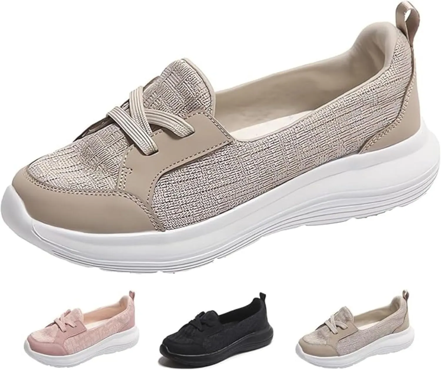 Women Comfy Orthopedic Walking Shoes,2024 Upgraded Orthopedic Women's Comfortable Slip On Arch Support Non-Slip Shoes
