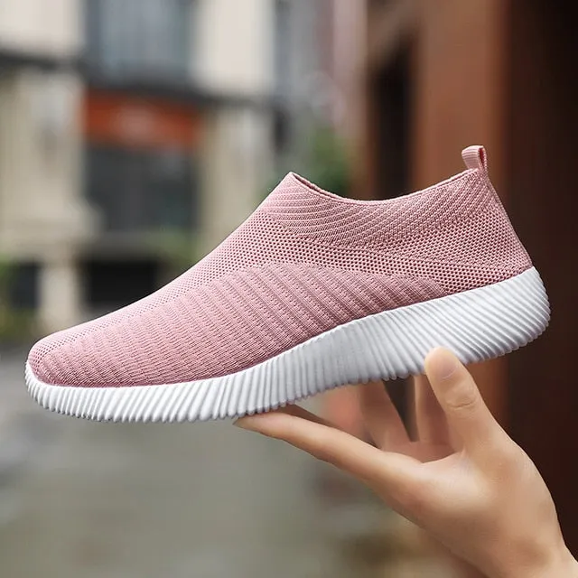 Women Sneakers Slip On Flats Shoes Women Loafers Walking Flat Women Vulcanized Shoes
