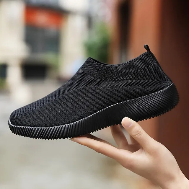 Women Sneakers Slip On Flats Shoes Women Loafers Walking Flat Women Vulcanized Shoes