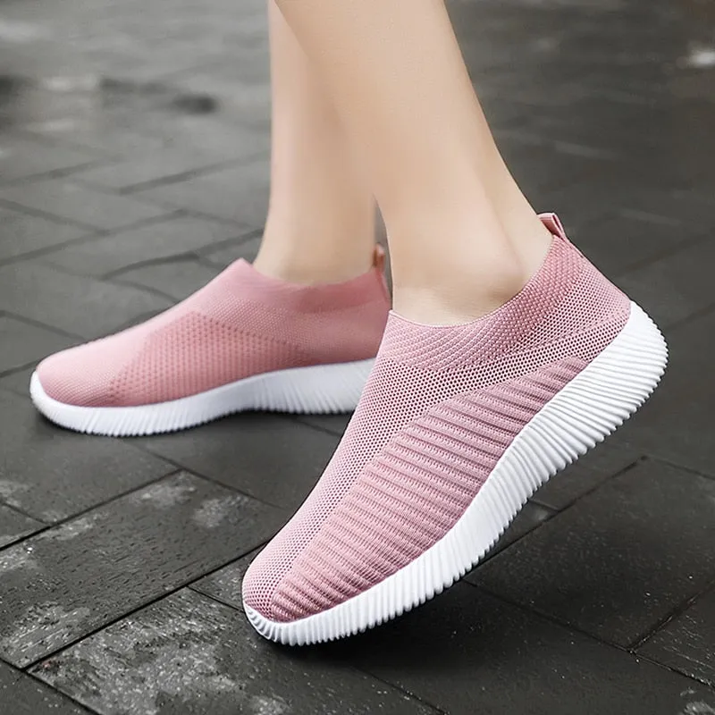Women Sneakers Slip On Flats Shoes Women Loafers Walking Flat Women Vulcanized Shoes