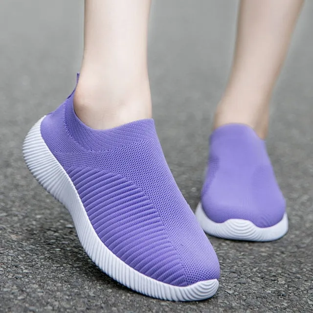 Women Sneakers Slip On Flats Shoes Women Loafers Walking Flat Women Vulcanized Shoes