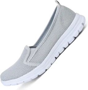 Women's Breathable Mesh Backless Walking Shoes,Casual Slip On Comfortable Soft Sole Sneakers Low Top Lightweight Loafers