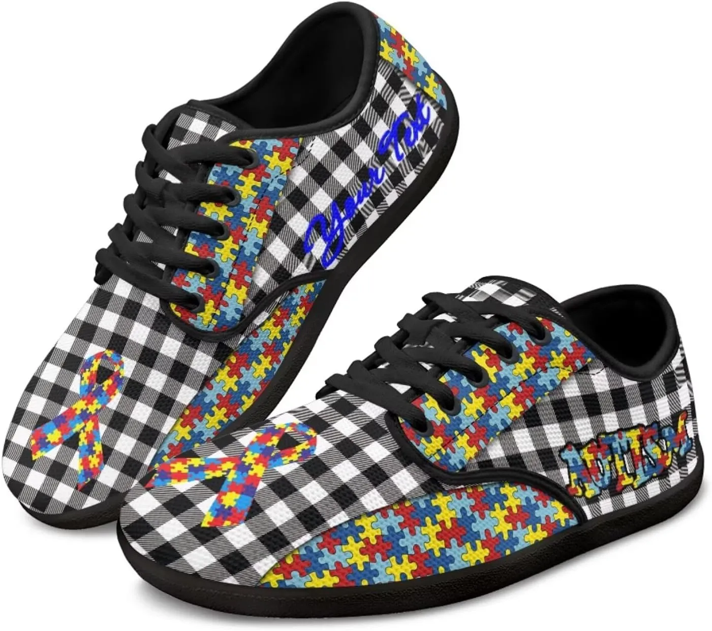 Women's Men's Custom Walking Barefoot Shoes Running Sneakers Slip On Skate Flats Work Loafers